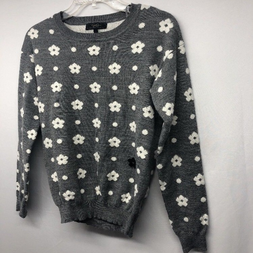 Jessica-Simpson-Gray-Long-Sleeve-Shirt-Size-xs - Picture 2 of 7
